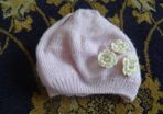 Girls hat cotton viscosa 2-5yo hand made decoration
