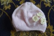 Girls hat cotton viscosa 2-5yo hand made decoration