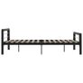 Bed Frame Black and White Metal 140x200 cm Image 4