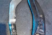 Handmade Indian Kukri knife with ebony handle and lion's head