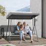 3 Seater Garden Swing Bench with Canopy Image 2