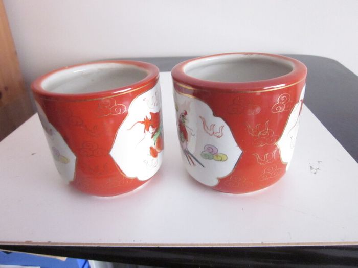 Pair Dragon and Phoenix Ceramic Incense  Burner