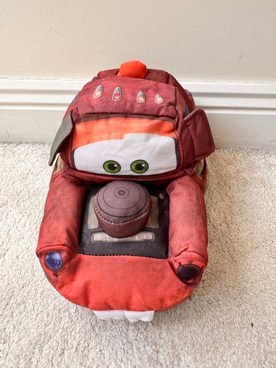 Disney Pixar Cars Mater Soft Plush Tow Truck 2011 NOT Working Nothing Inside approx. 28 cm. long Used Please see photos