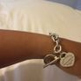 Tiffany & Co. Style 925 Silver Heart Charm Bracelet Image 4