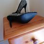 Women's Shoe's JEWELLED REDUCED Black Stilletto size 6 NEW Image 4