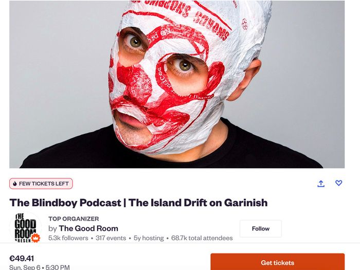 x2 Blindboy Tickets Garnish Island