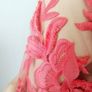 Embroidered lace salmon dress Image 5