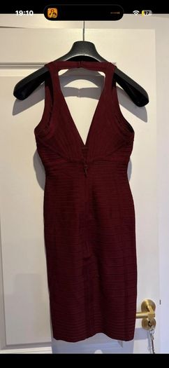 Herve Leger dress in burgundy