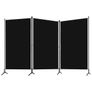 3-Panel Room Divider Black 260x180 cm Image 2