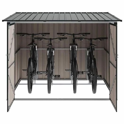 Bike Shed 3 pcs Anthracite 215 x 206 x 157 cm Metal