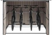 Bike Shed 3 pcs Anthracite 215 x 206 x 157 cm Metal