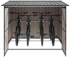 Bike Shed 3 pcs Anthracite 215 x 206 x 157 cm Metal