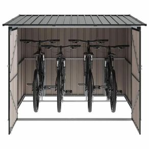 Bike Shed 3 pcs Anthracite 215 x 206 x 157 cm Metal