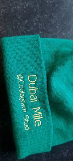 Horse racing stud hat Dubai mile ,,unwanted gift never used ,buyer collects or pays postage thank you, sold as is