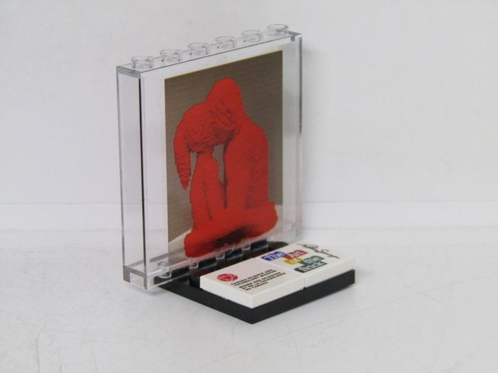 LEGO Rare The Art Of The Brick By Nathan Sawaya Lego Printed Museum Exhibit Limited Edition Promo Printed On A Lego Plastic Glass Window Young Lovers
