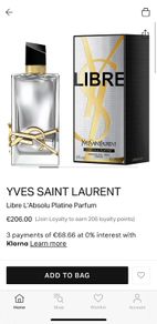 YSL Libre Absolu Platine 90ml parfum for her