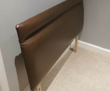 headboard 5ft brown leather