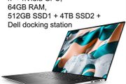 Dell XPS i7 + nVidia GPU, 64GB RAM, 4.5TB SSD + Dell docking station