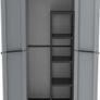 2 Door Cabinet with 1 Internal Shelving and 4 Shelves - 68x37.5x163.5 cm Image 5