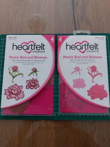 Heartfelt- die and stamp set- Peony bud