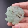 Vintage Carved Jade Elephant & Bird Shaped Decorated Stone Handcrafted Oriental Art Collectible Image 5