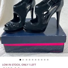 Buffalo London  Black Genuine leather Platform Heels, size 39