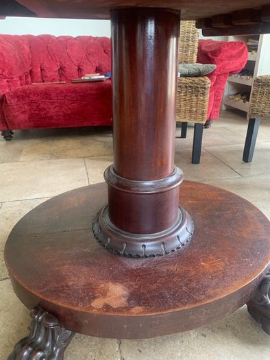 Antique oval dining or display table