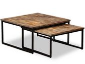 Nesting Coffee Table Set 2 Pieces Solid Reclaimed Teak