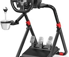 Steering Wheel Stand for Logitech G29/G920/G923, Foldable Racing Wheel Stand, Adjustable Height/Angle, Fit for Thrustmaster T300/T248(STAND ONLY)