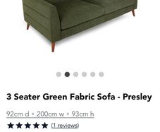 EZ Living Presley Sofa Couch 3 Seater Like new