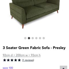 EZ Living Presley Sofa Couch 3 Seater Like new