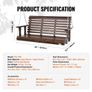 Wooden Porch Swing 4.5 ft, Patio bench swing for Courtyard & Garden, Upgraded 880 lbs Strong Load Capacity, Heavy Duty Swing Chair Image 4