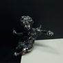 Antique/Vintage Heavy Cast Cherub Putto Mount  Silvered Brass/Bronze Decorative Salvage Image 5