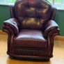 Burgundy Leather 3 Piece Sofa Suite - 3+1+1 Image 3