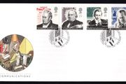 1995 Great Britain Pioneers of Communication Commemorative Stamps Royal Mail Addressed First Day Cover (FDC)