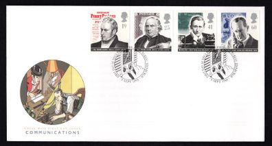 1995 Great Britain Pioneers of Communication Commemorative Stamps Royal Mail Addressed First Day Cover (FDC)