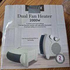Dual fan heater 2000w ( New)