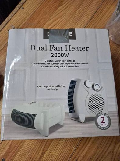 Dual fan heater 2000w ( New)