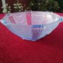 Art Deco Frosted Blue Glass Bowl Image 8