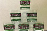 Coca Cola set of Liberty glasses from the 80's