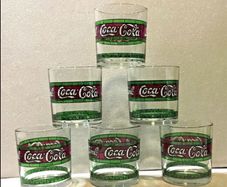 Coca Cola set of Liberty glasses from the 80's