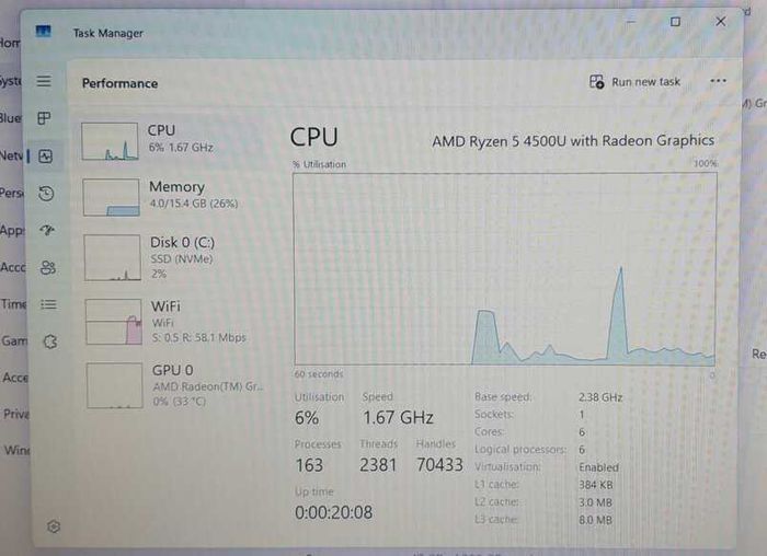 Hp Laptop 15s - Ryzen 5 4500u - 16gb Ram - 256gb Nvme Ssd
