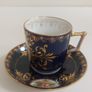 2nd Stunning Antique Alt Wien Old Vienna or Augarten Porcelain Manufactory Hand Painted and Hand Gilded Small Coffee Can and Matching Saucer, with the Authentic Bindenschild Shield Backstamps Image 3