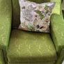 2 x Vintage Green Armchairs Image 2