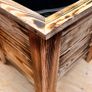 Rustic Handmade Wooden Square Planter Box Image 4