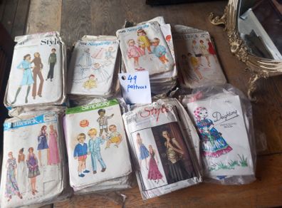 49 clothes patterns, 70s, 80s, vintage Post 8e D18
