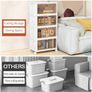 Storage Box with Lid - 23 L x 4 Plastic Box with Lid, Folding Box, Foldable Storage Container for Home and Office, White, 4 Packs Image 3