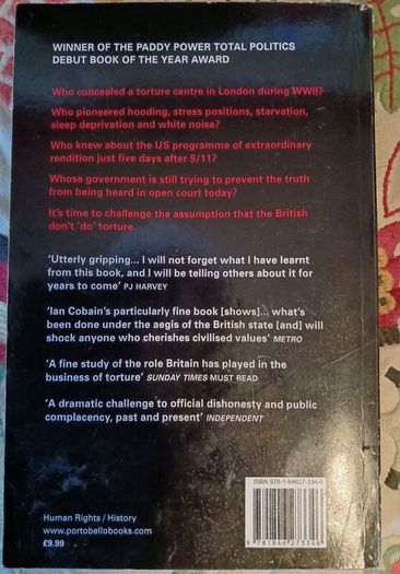 Cruel Britannia/ A Secret History of Torture / Ian Cobain/2013