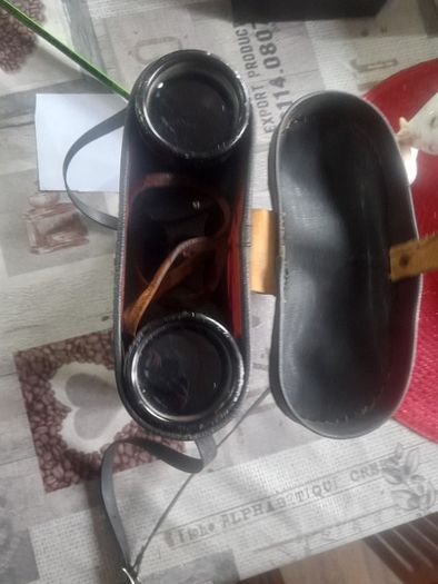 Old Pair of Eikow Air Port 12x50 Field Binoculars with Case,