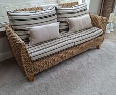 Indoor Rattan 2 seater sofa and 2 chairs